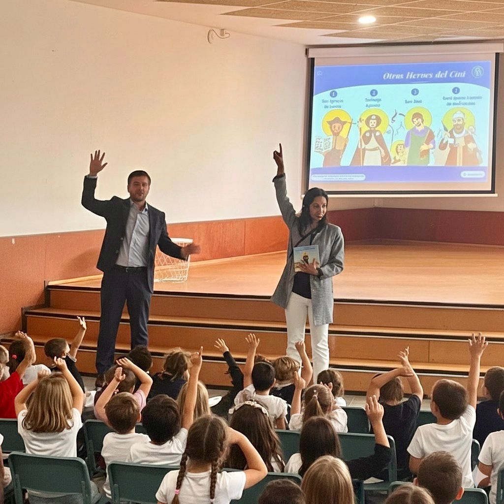 Una bonita visita a La Farga Infantil por San Josemaría